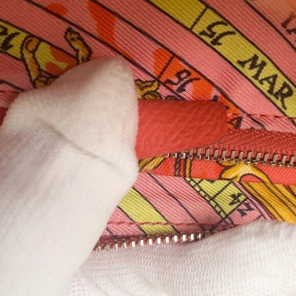❤HERMES Azap long silk in Veau Epsom Round-Zip-Wallet salmon pink/Silver Metal❤ - Picture 8 of 12